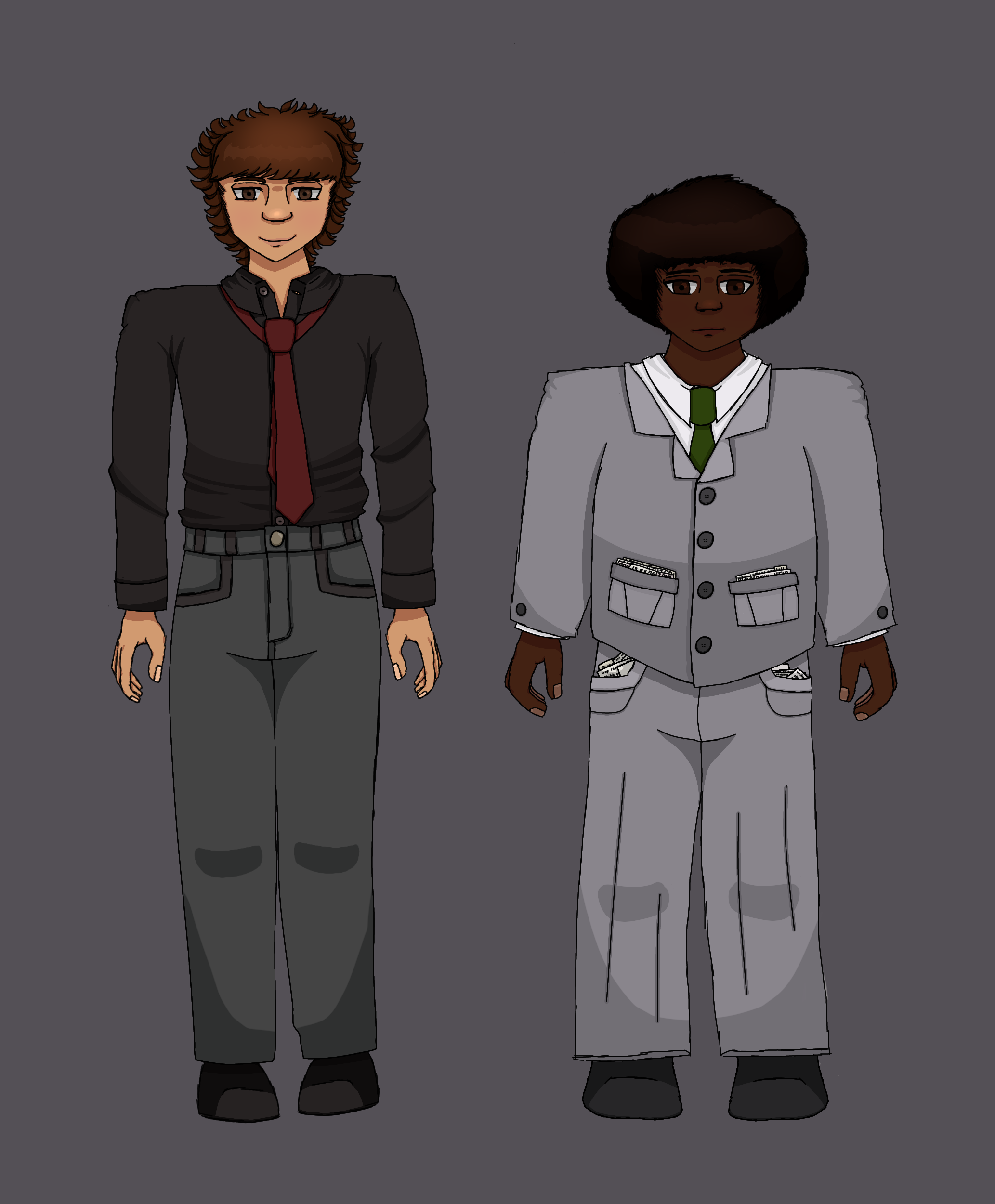 OCs Jonas Mirandez (left), and Nathaniel Grey (right).
