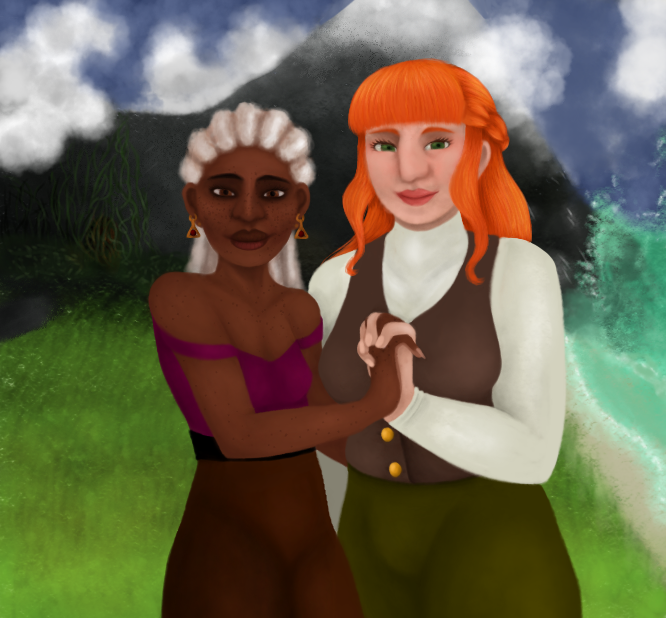 OCs Nevai Orou Daher (left), and Kyva Yvet Dushra (right).